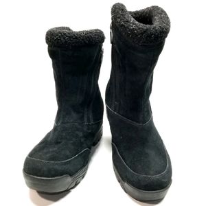 Sorel Waterfall Low Lace Women’s Size 10 Waterproof Suede Snow Boot Winter Black